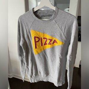 Grey crewneck sweatshirt | pizza | pullover | size small